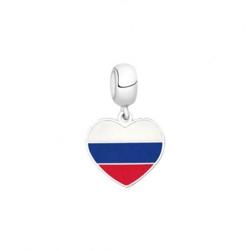PG-166 Pingente I Love Rússia em Prata 925